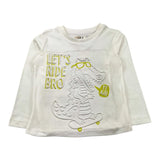 EMC shirt gircollo tinta unita con stampa Bianco per Bambino BX2315 BIANCO EMC 