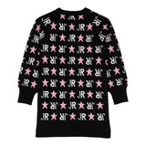 JOHN RICHMOND abito manica lunga in maglia con stampa stelle Nero per Neonata RGA24004VEX NERO JOHN RICHMOND 