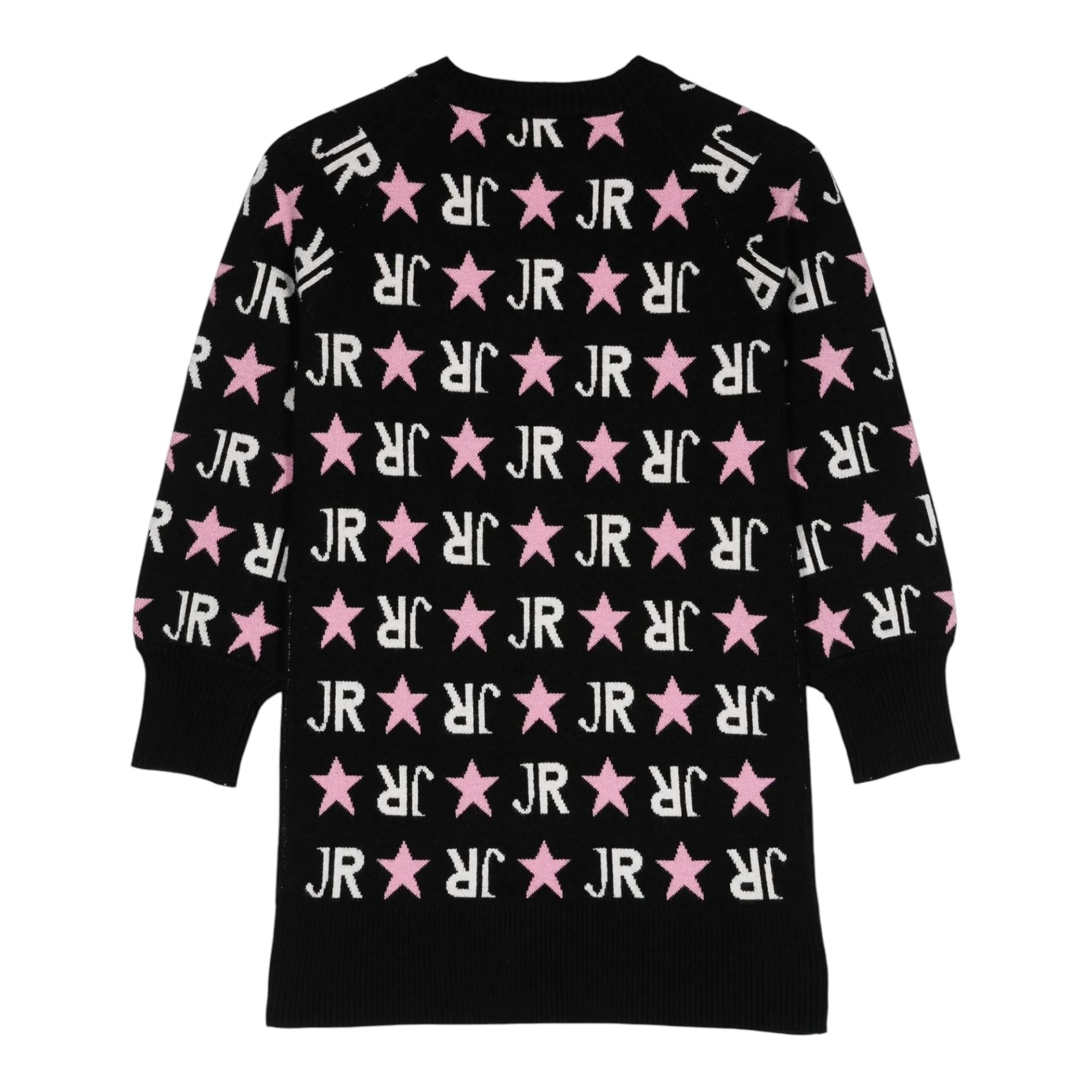 JOHN RICHMOND abito manica lunga in maglia con stampa stelle Nero per Neonata RGA24004VEX NERO JOHN RICHMOND 