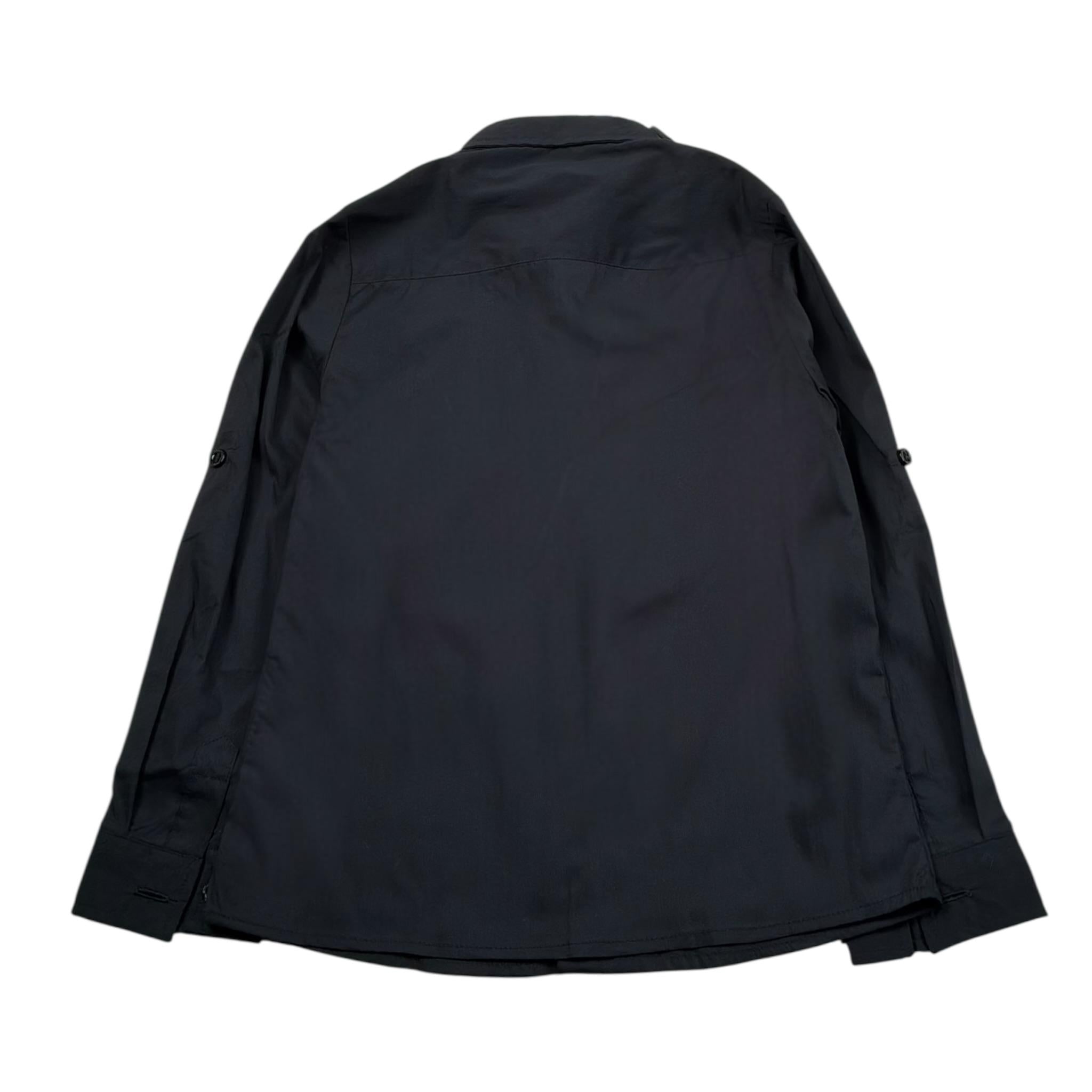 Daniele Alessandrini Camicia Manica Lunga Tinta Unita con Stampa per Bambino 1295C0306 NERO DANIELE ALESSANDRINI 