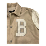 I'M BRIAN giubbino tinta unita cn maniche in contrasto Beige per Bambino GIU3039J BEIGE I'M BRIAN 