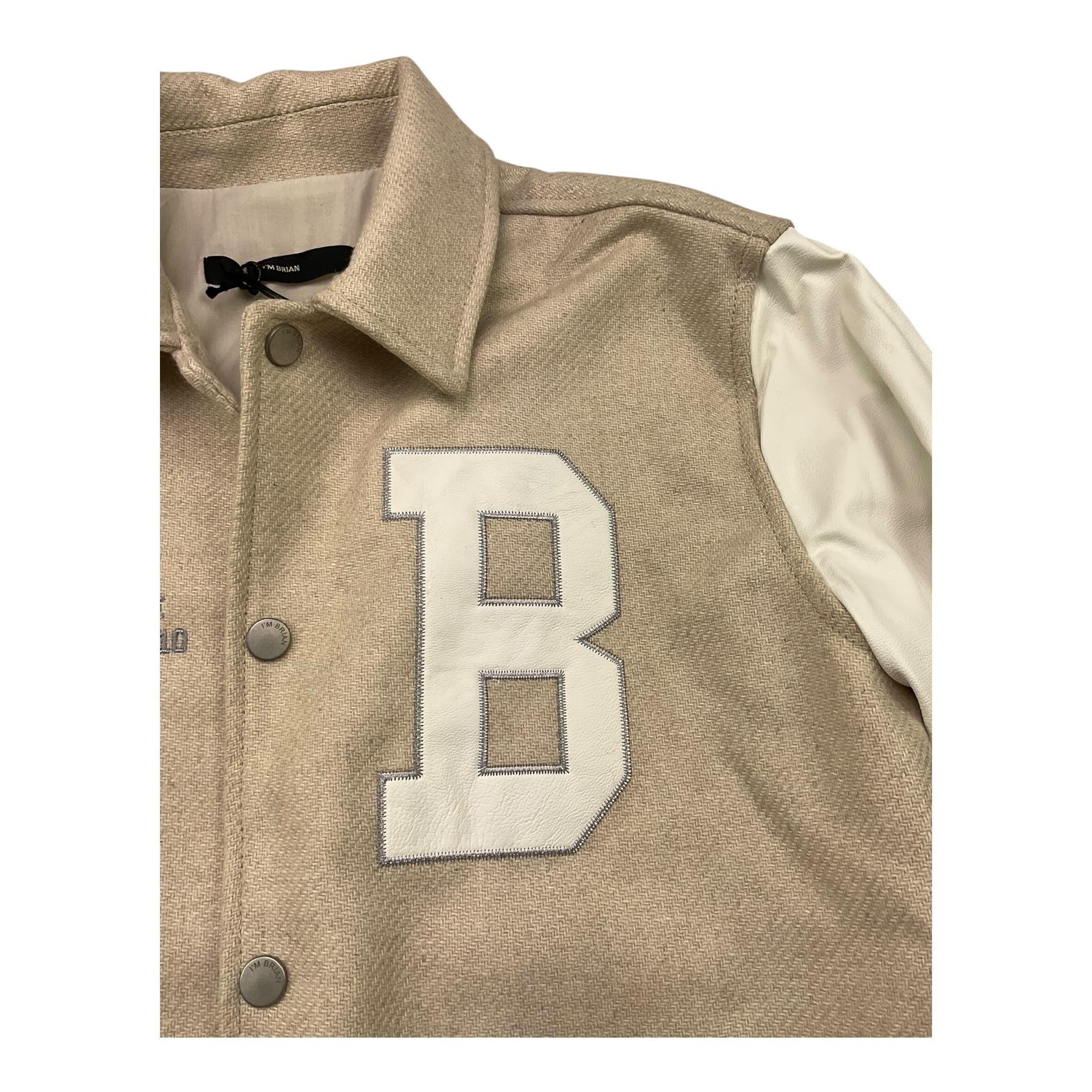 I'M BRIAN giubbino tinta unita cn maniche in contrasto Beige per Bambino GIU3039J BEIGE I'M BRIAN 