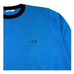 Sun68 Maglia Girocollo Tinta Unita con Logo per Bambino K32307 TURCHESE SUN68 