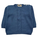 LA STUPENDERIA maglia girocollo tinta unita con ricami Azzurro per Neonato ZJCR42N AZZURRO LA STUPENDERIA 