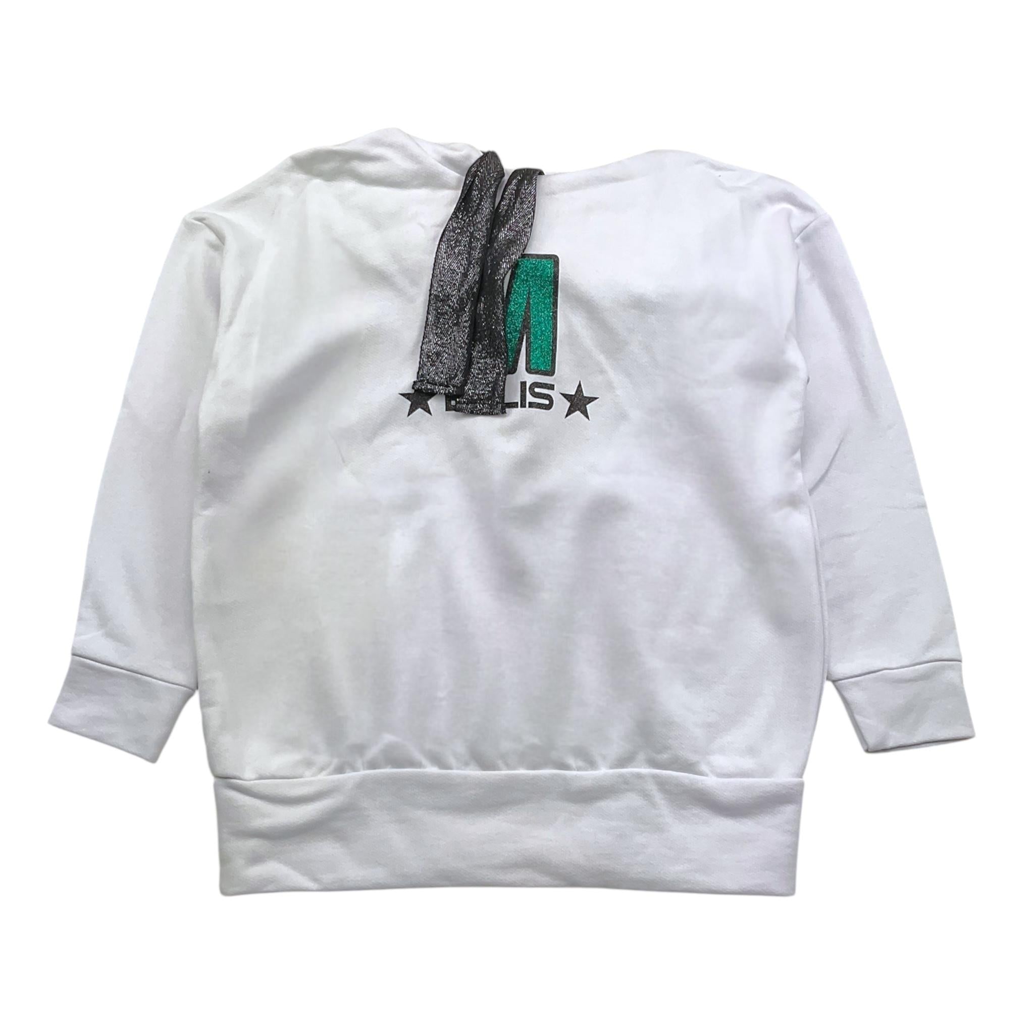 MARC ELLIS felpa tinta unita con cappuccio e stampa Bianco per Bambina JMJMX15351 BIANCO MARC ELLIS 