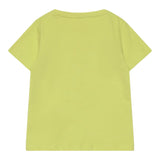 Name.It T-Shirt Girocollo Tinta Unita Con Stampa Verde Acido Per Bambino