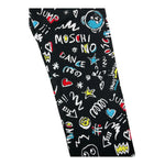 MOSCHINO leggins tinta unita con stampa Nero per Bambina HGP04X NERO MOSCHINO 