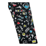 MOSCHINO leggins tinta unita con stampa Nero per Bambina HGP04X NERO MOSCHINO 