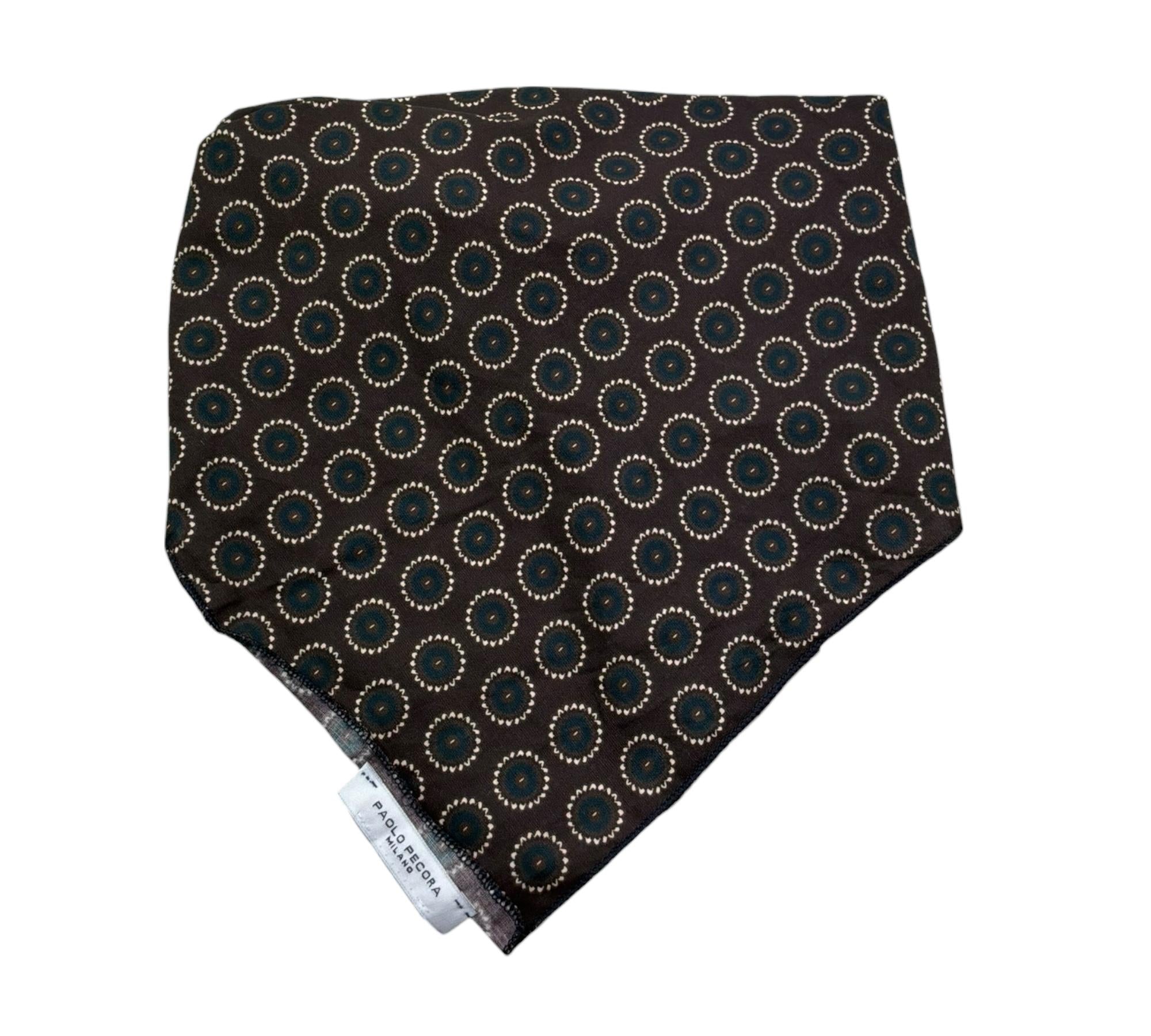 Paolo Pecora Foulard Tinta Unita Stampa Fantasia per Bambino PP4251 MARRONE PAOLO PECORA 