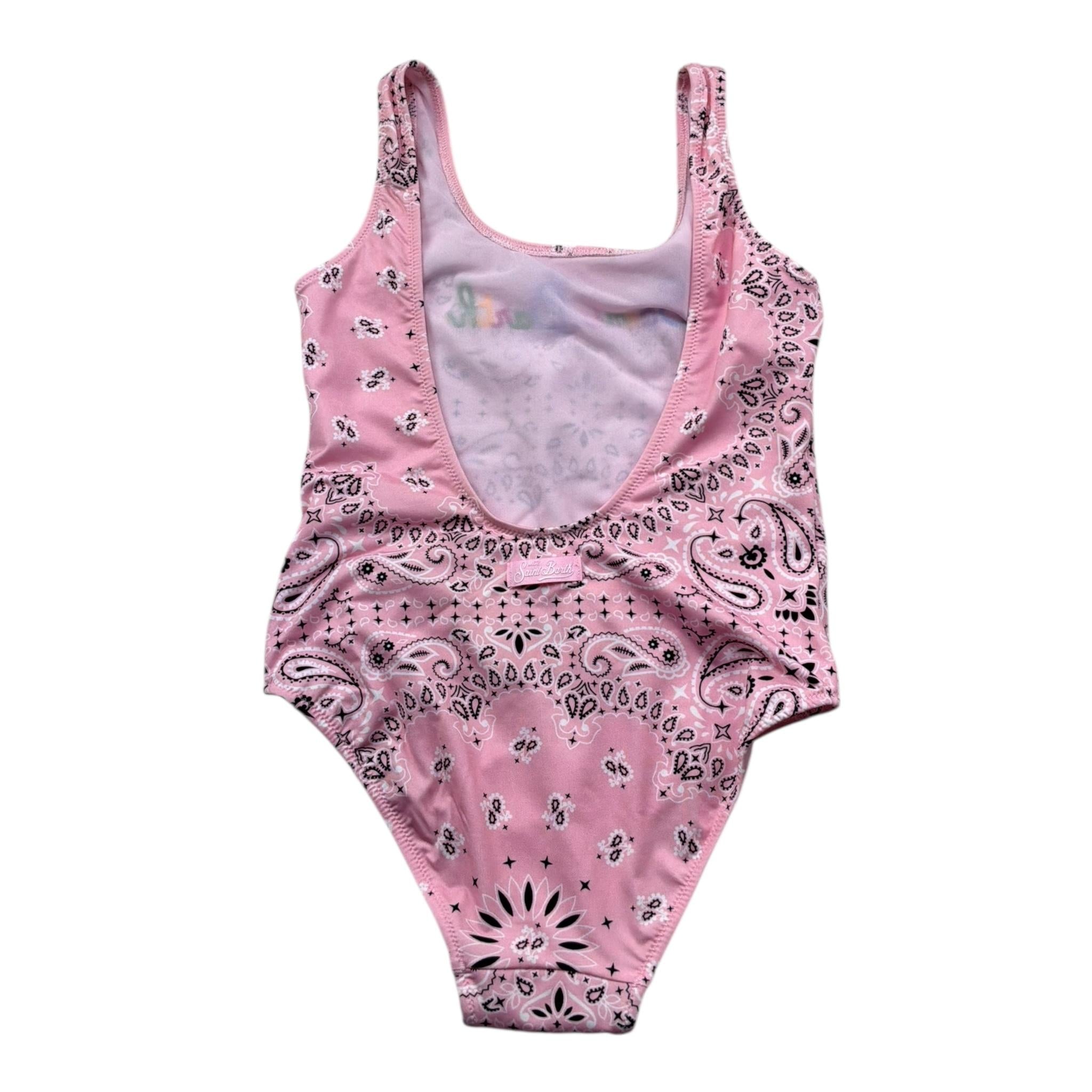 Saint Barth Costume Intero Tinta Unita con Stampa per Bambina 00901L ROSA SAINT BARTH 