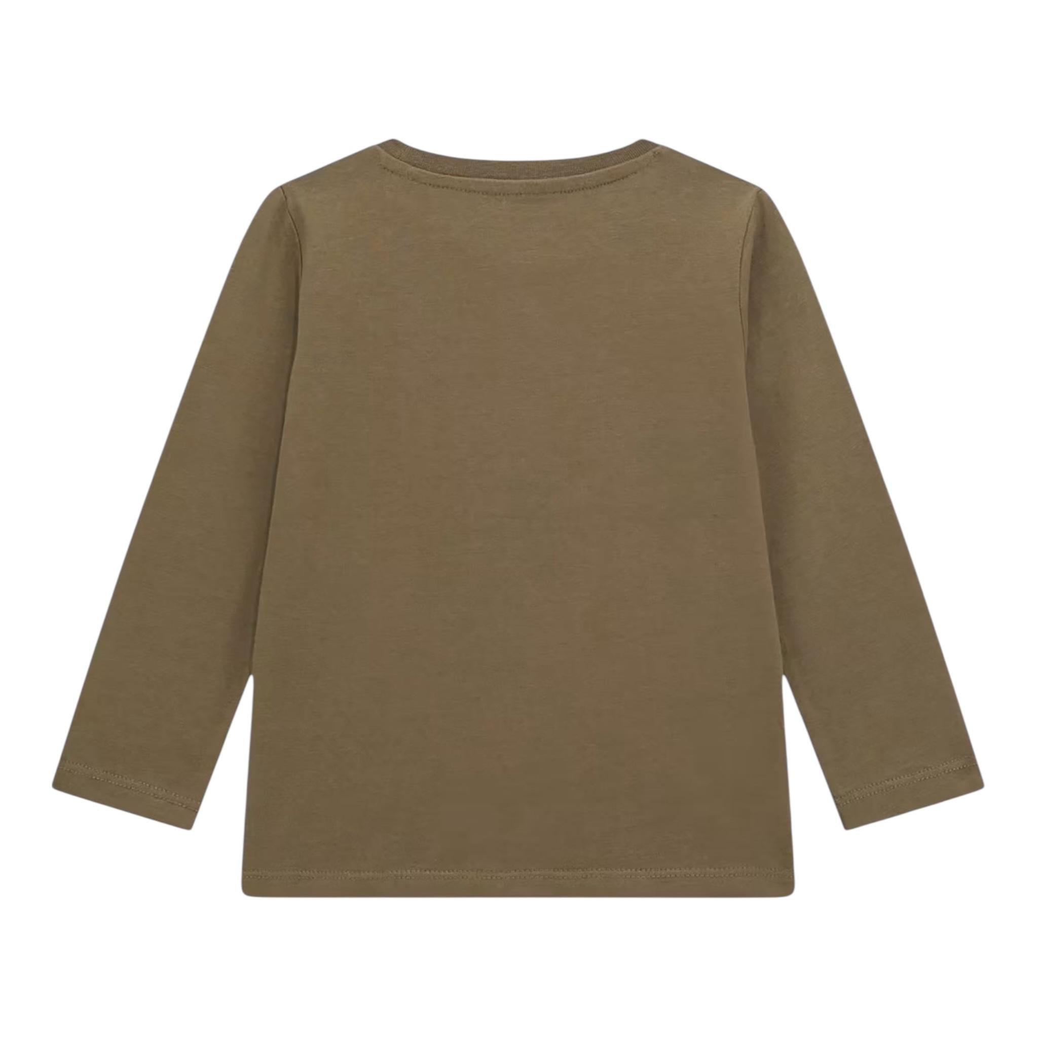 GUESS shirt girocollo tinta unita con stampa Verde per Bambino N4BI20I3Z14 VERDE GUESS 