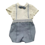 Pontoporponto Pagliaccetto Mezza Manica Bicolore per Neonato 6314 BIANCO/AZZURRO PONTOPORPONTO 