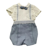 Pontoporponto Pagliaccetto Mezza Manica Bicolore per Neonato 6314 BIANCO/AZZURRO PONTOPORPONTO 