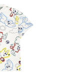 Timberland T-Shirt Girocollo Tinta Unita con Stampe per Neonato T60386 PANNA TIMBERLAND 