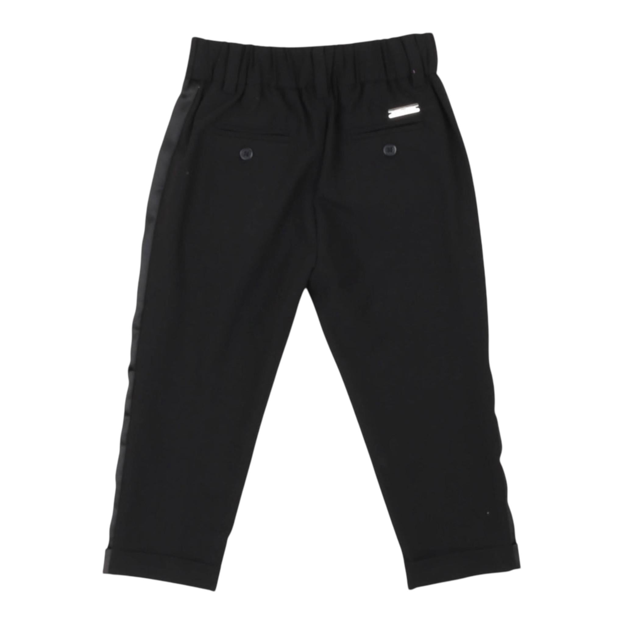 John Richmond Pantalone Tinta Unita con Elastico In Vita per Bambino RBP24189PAJ NERO JOHN RICHMOND 