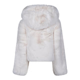 FUN & FUN giubbino modello pelliccia tinta unita con cappuccio Panna per Bambina FBJK00744 PANNA FUN & FUN 