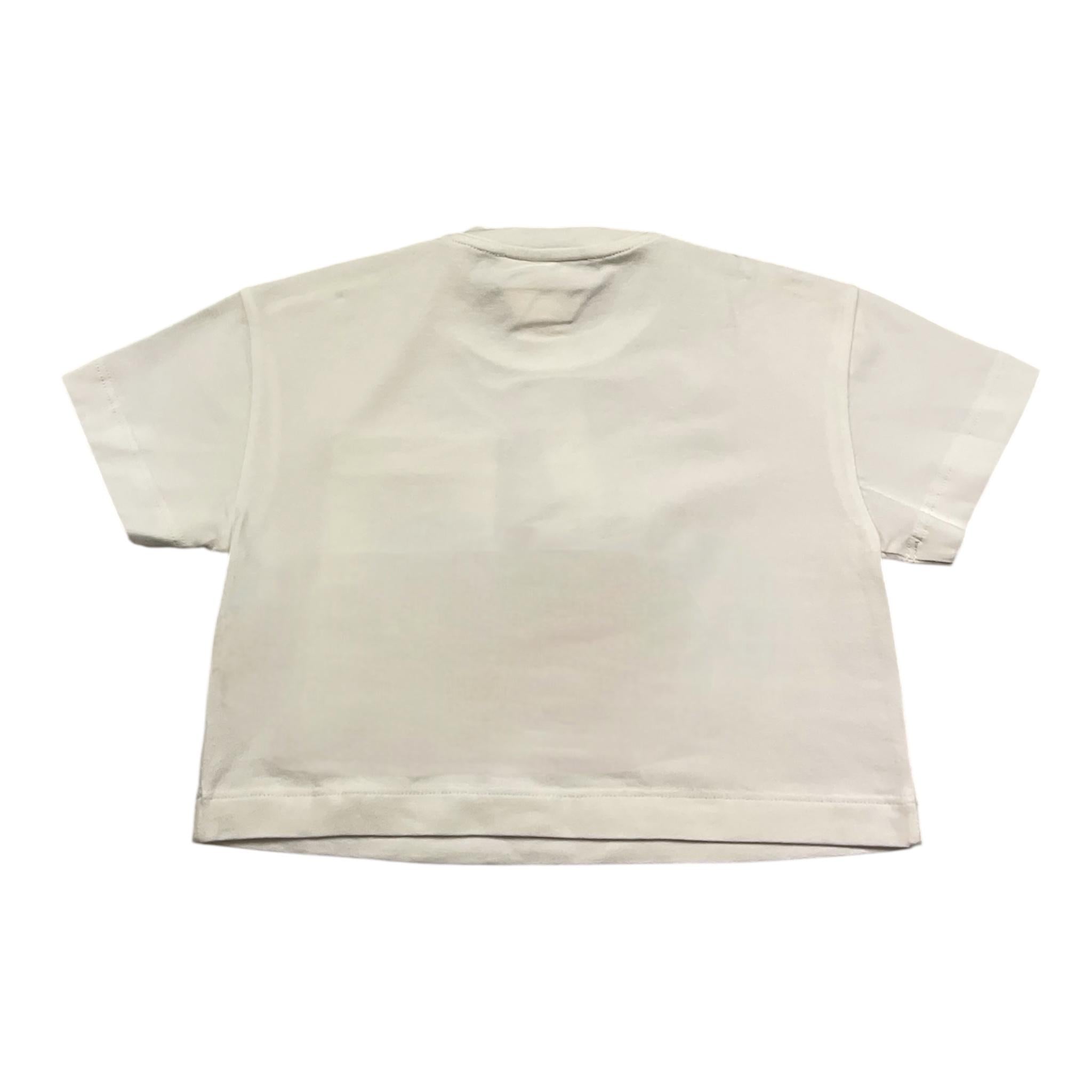 Elisabetta Franchi T-Shirt Girocollo Tinta Unita con Logo per Bambina EFTS232X PANNA ELISABETTA FRANCHI 