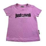 Just Cavalli T-Shirt Girocollo Tinta Unita con Logo per Neonata JIP26029TS ROSA JUST CAVALLI 