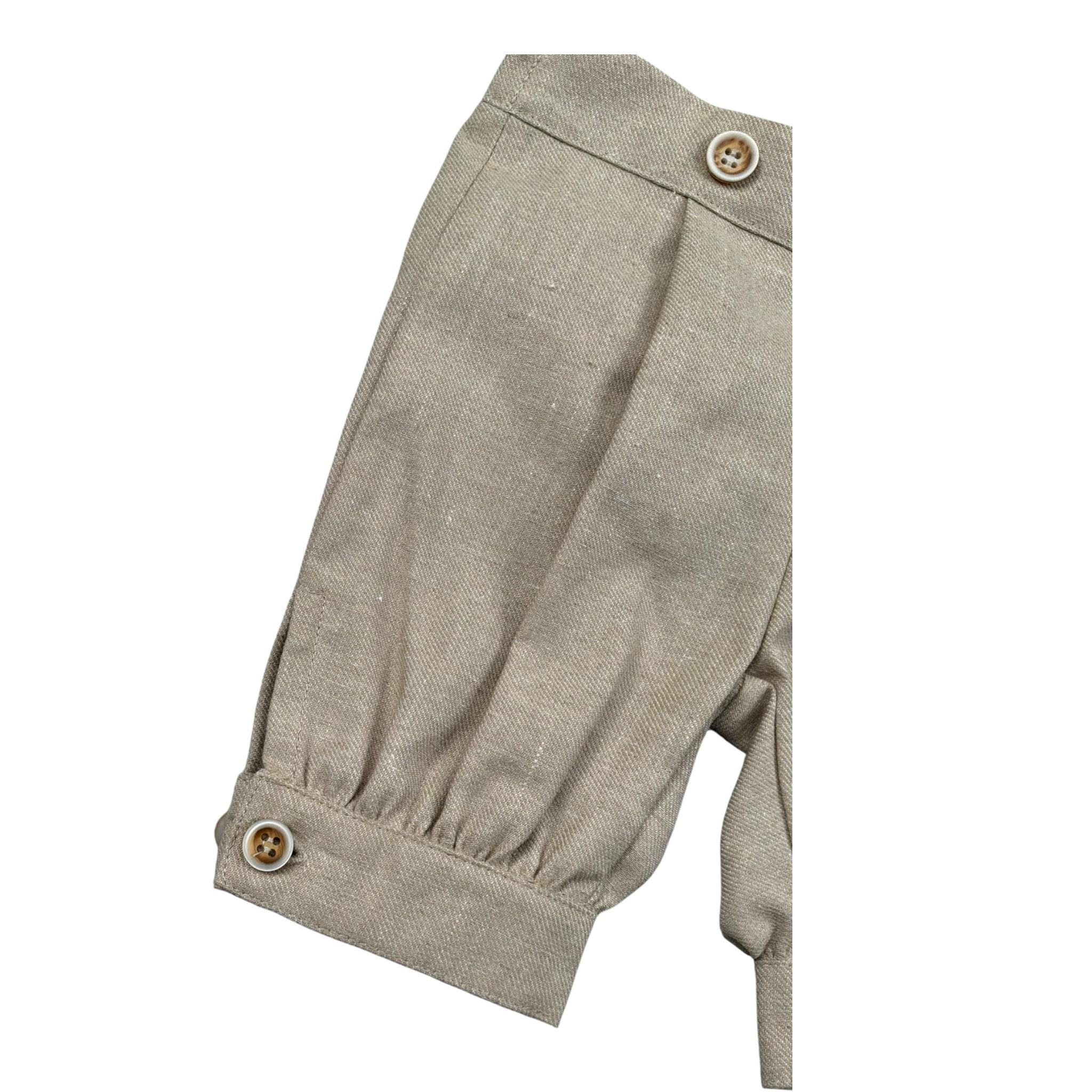 Pure Firenze Bermuda Tinta Unita con Elastico In Vita per Neonato PC03294 BEIGE PURE FIRENZE 