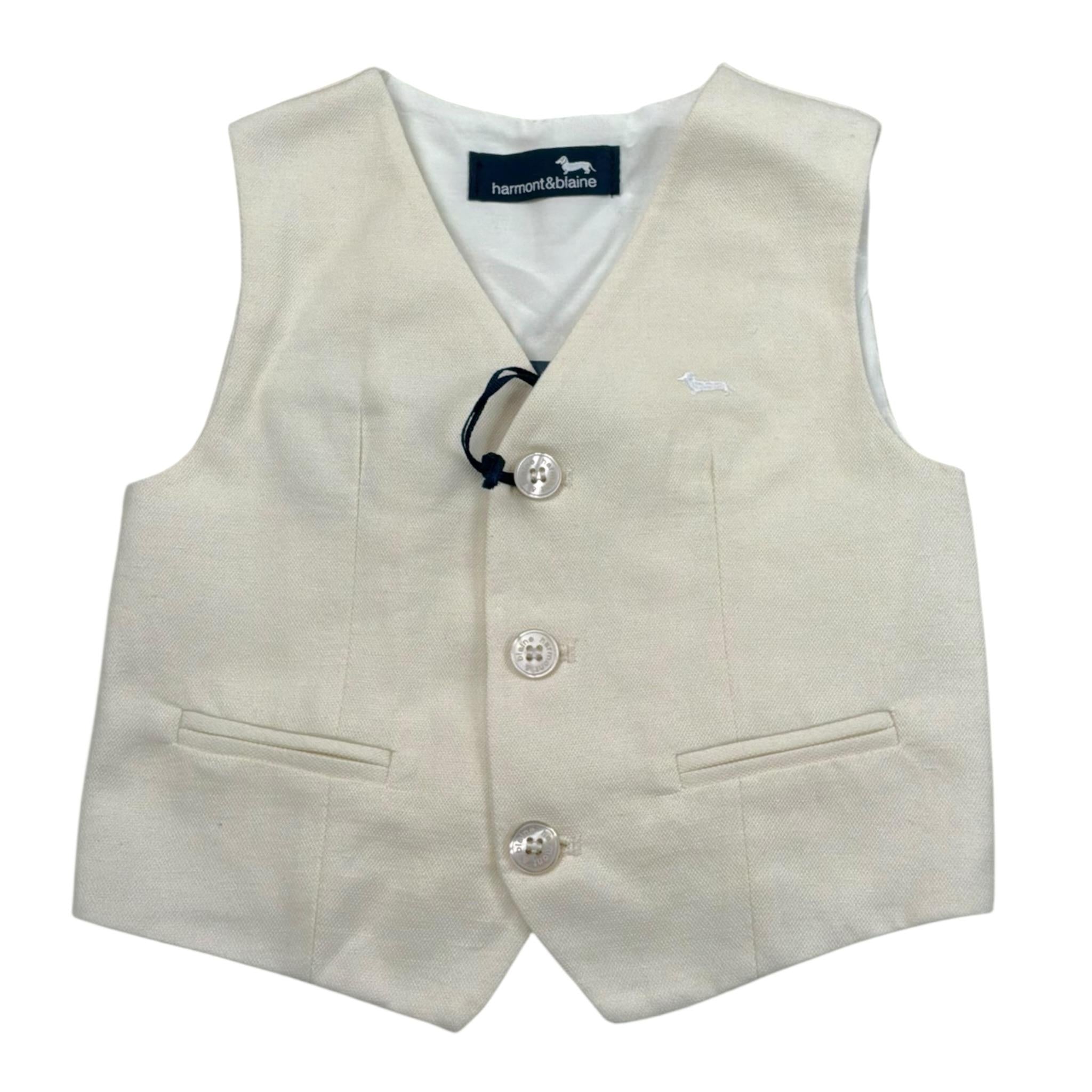 Harmont & Blaine Gilet Tinta Unita con Logo per Neonato TJK004 BEIGE HARMONT & BLAINE 
