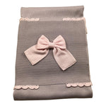 BABY LORD coperta tinta unita con ricami Sabbia per Neonata 104CC SABBIA BABY LORD 