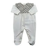 Elisabetta Franchi Tutina Manica Lunga Tinta Unita con Stampe per Neonata ENTU51 BIANCO ELISABETTA FRANCHI 