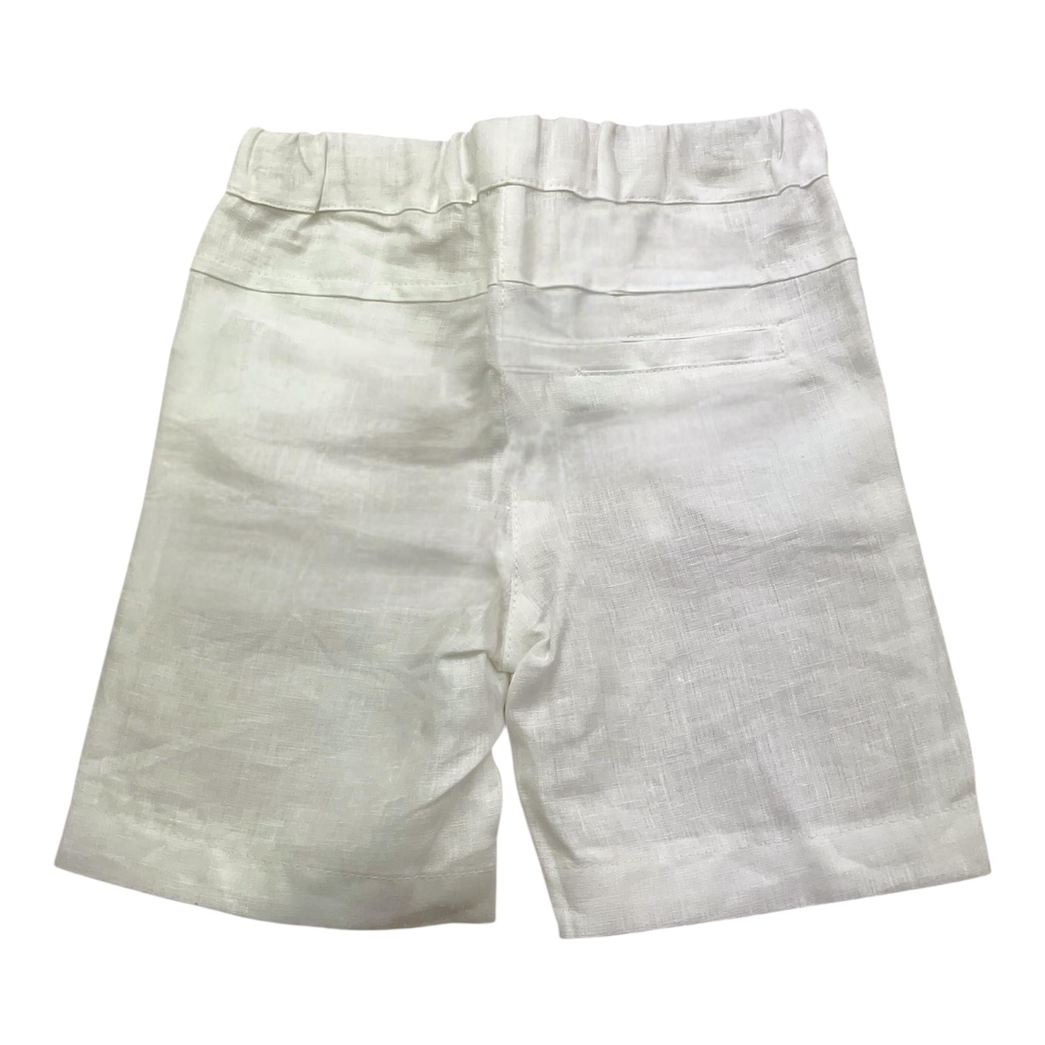 Little Bear Bermuda Tinta Unita con Elastico In Vita per Neonato 6239 BIANCO LITTLE BEAR 