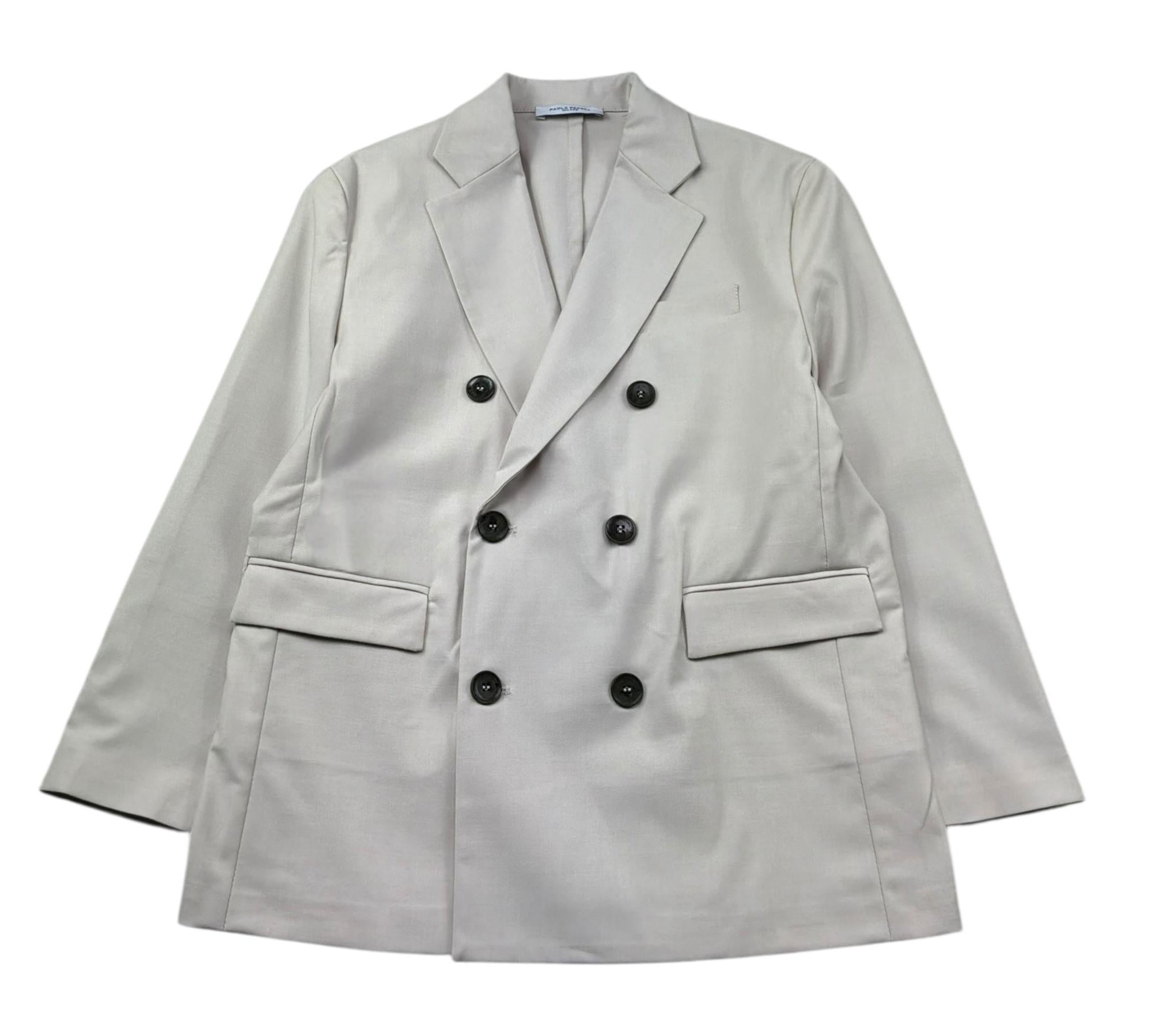 Paolo Pecora Giacca Tinta Unita Doppipetto per Bambino PP4187 BEIGE PAOLO PECORA 