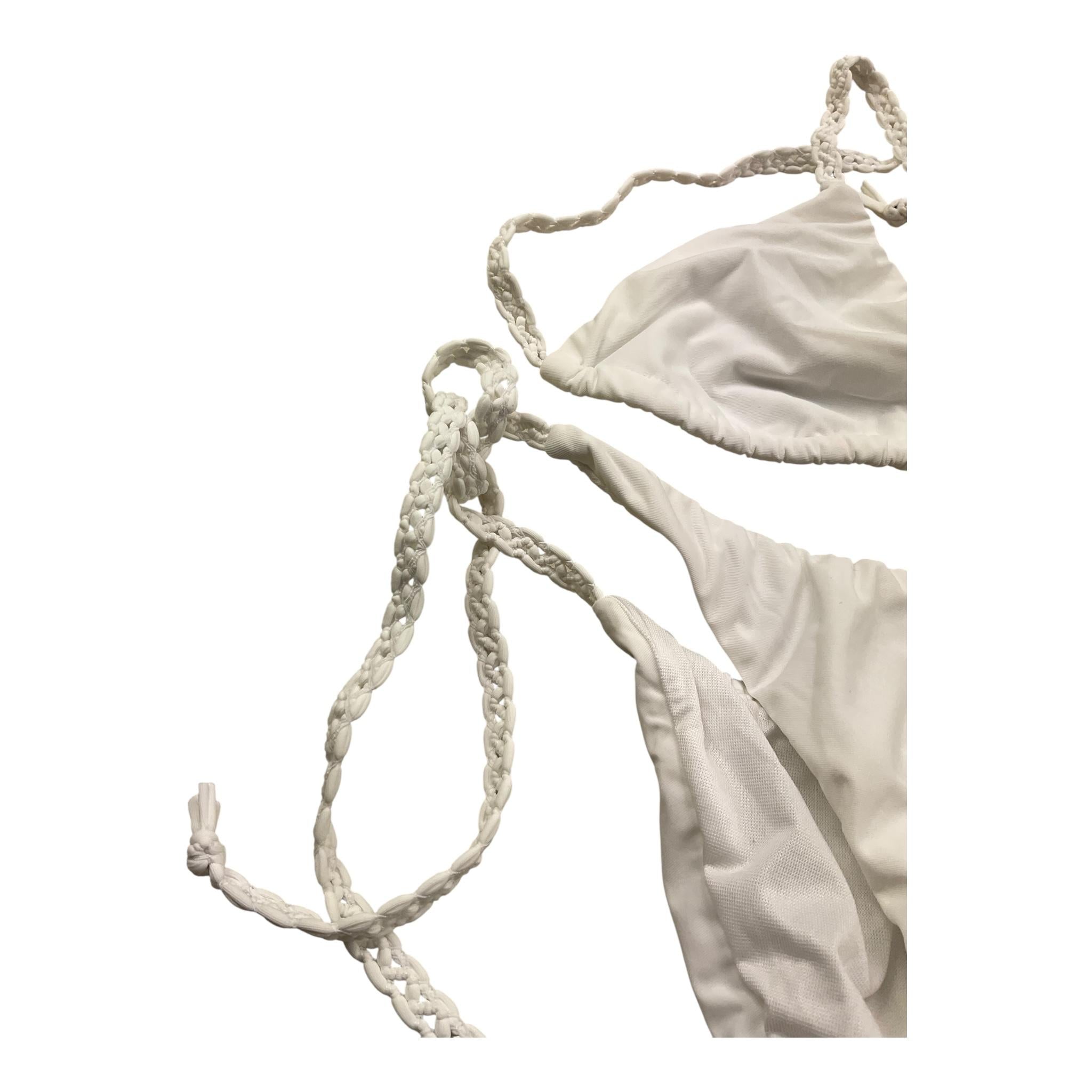 F**K Costume 2 Pezzi Triangolo-Mutandina Tinta Unita per Bambina FJ240200WH BIANCO F**K 