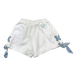 Emilio Pucci Short In Tuta Tinta Unita Con Elastico In Vita Bianco Per Bambina