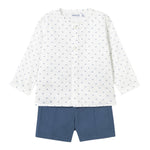 Mayoral Completo 2 Pezzi Camicia-Bermuda per Neonato 1249 BIANCO/BLU MAYORAL 
