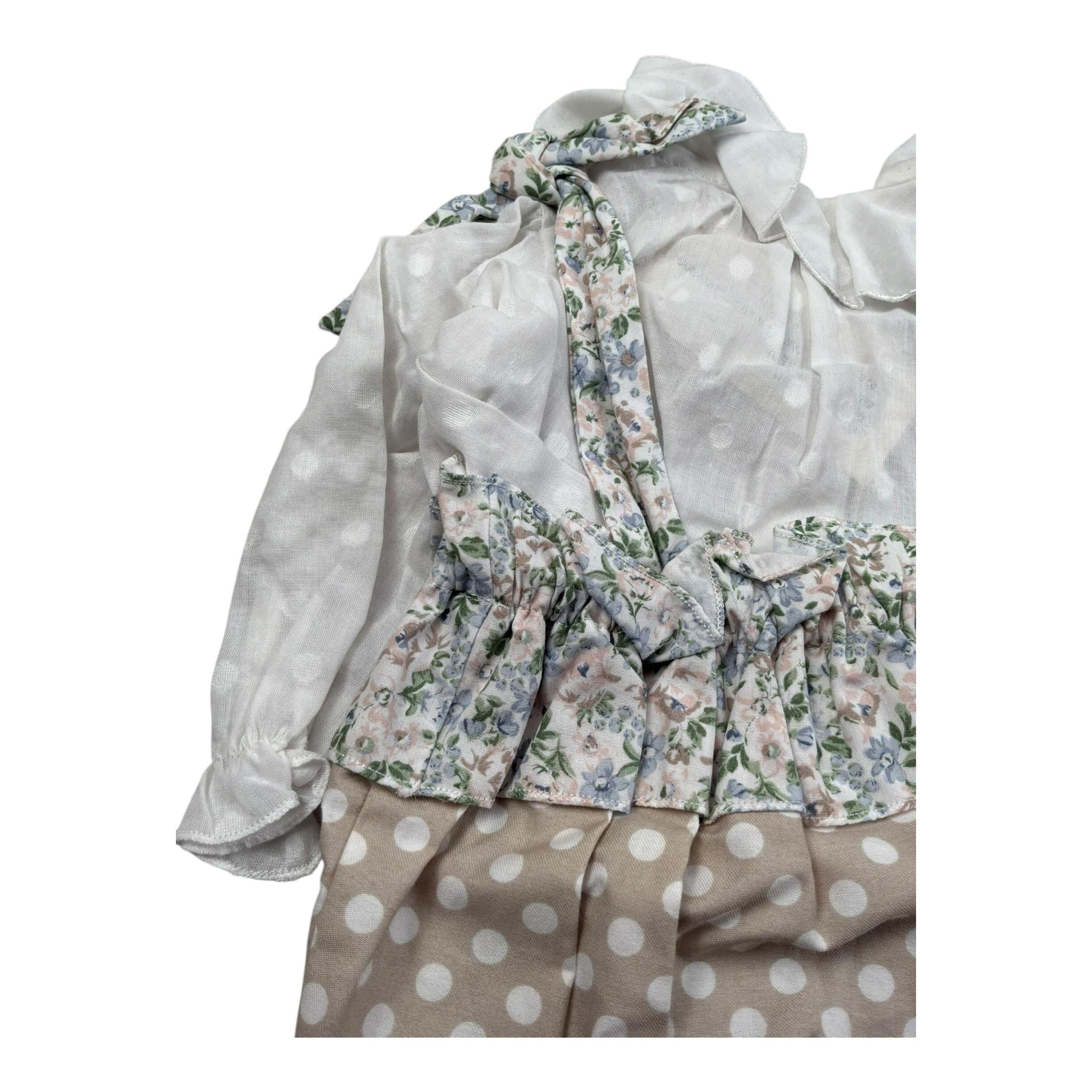 Marlu' Completo 2 Pezzi Camicia-Pagliaccetto per Neonata EL2360 BEIGE MARLU' 