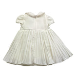 MONNALISA abit tinta unita con applicazioni mezza manica Panna per Neonata 73B902 PANNA MONNALISA 