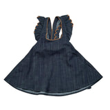 Coco' Et Mama' Salopette Tinta Unita In Denim per Bambina ELETTRA BLU COCO' ET MAMA' 