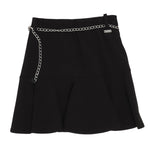 LIU JO gonna tinta unita con elastico in vita e catena Nero per Bambina GF4145 NERO LIU JO 