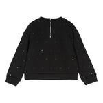 JOHN RICHMOND felpa chiusa girocollo tinta unita con brillantini Nero per Bambina RBA24042FE NERO JOHN RICHMOND 