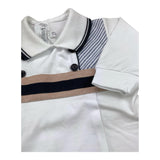 La Sartoria Dei Piccoli Tutina Tinta Unita con Stampa E Colletto per Neonato LTB3021 BIANCO LA SARTORIA DEI PICCOLI 