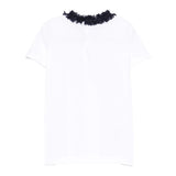 Il Gufo T-Shirt Tinta Unita con Girocollo In Contrasto per Bambina P25TS240MF032 BIANCO IL GUFO 