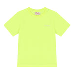 Saint Barth T-Shirt Girocollo Tinta Unita con Logo per Bambino DOVERLJR GIALLO FLUO SAINT BARTH 