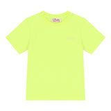 Saint Barth T-Shirt Girocollo Tinta Unita con Logo per Bambino DOVERLJR GIALLO FLUO SAINT BARTH 