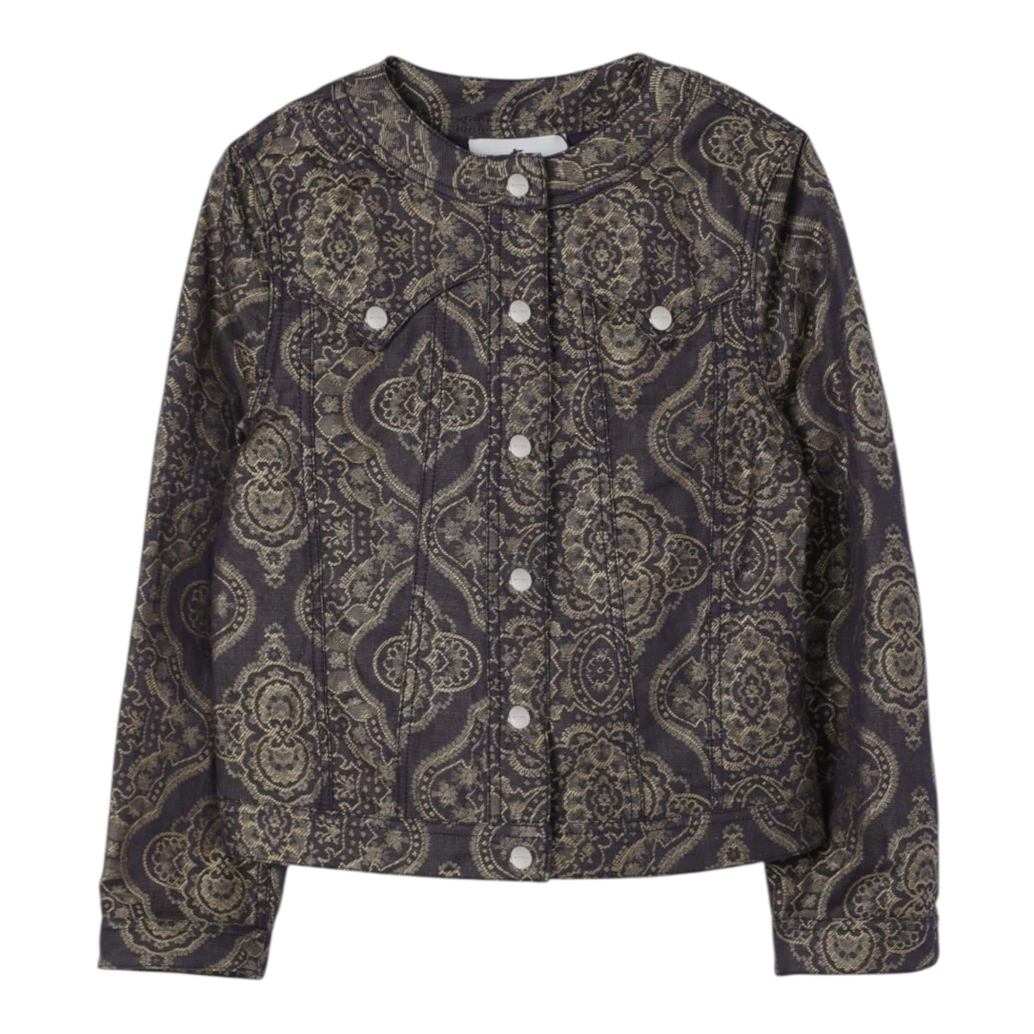 Etro Giubbino In Denim Tinta Unita Stampa Fantasia per Bambina GW2A07 BLU ETRO 