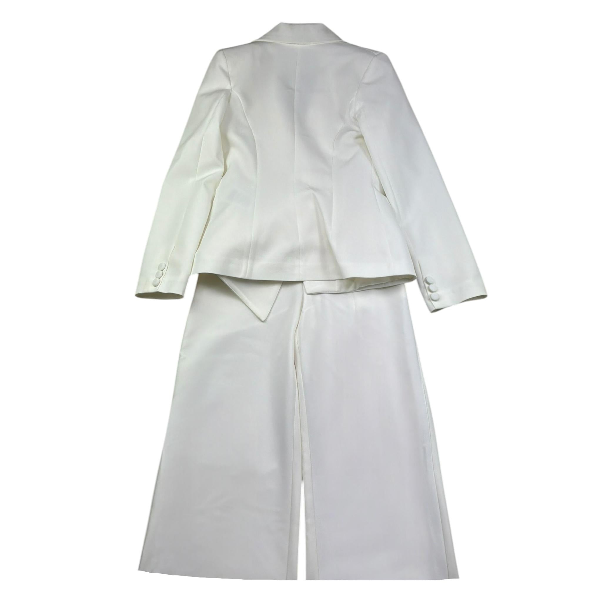 Fun & Fun Completo 2 Pezzi Giacca-Pantalone Tinta Unita per Bambina FNCJJK010733 BIANCO FUN & FUN 