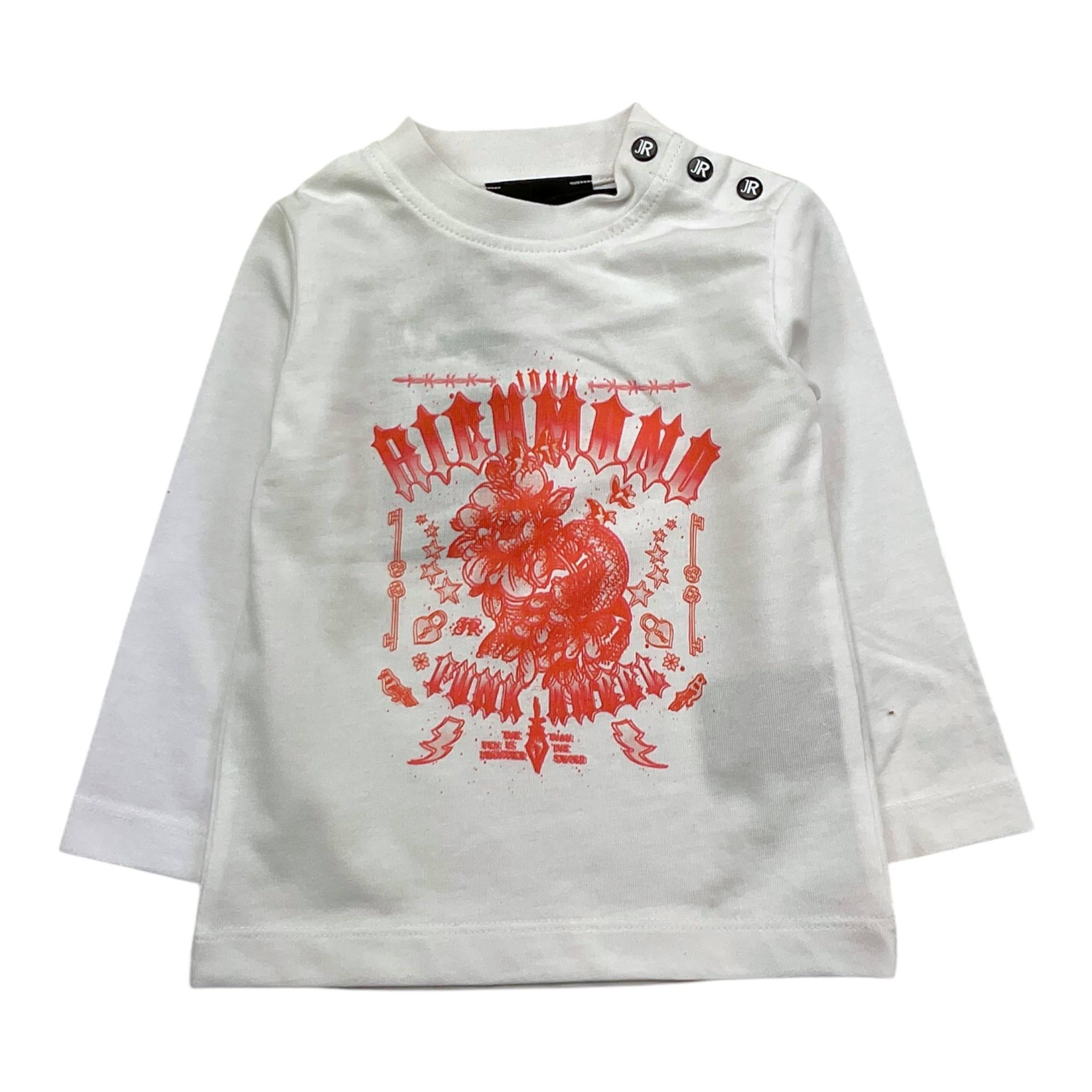 JOHN RICHMOND shirt girocollo tinta unita con stampa Bianco per Neonato RIA25067TS BIANCO JOHN RICHMOND 