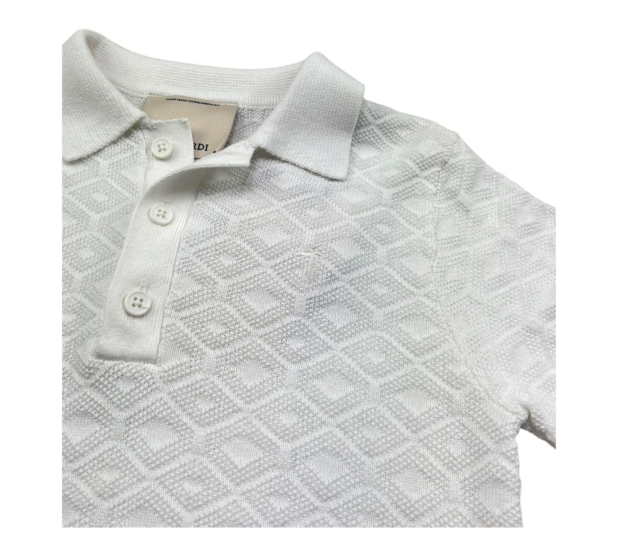 Trussardi Polo Mezza Manica Tinta Unita per Bambino TBP26081PO BIANCO TRUSSARDI 