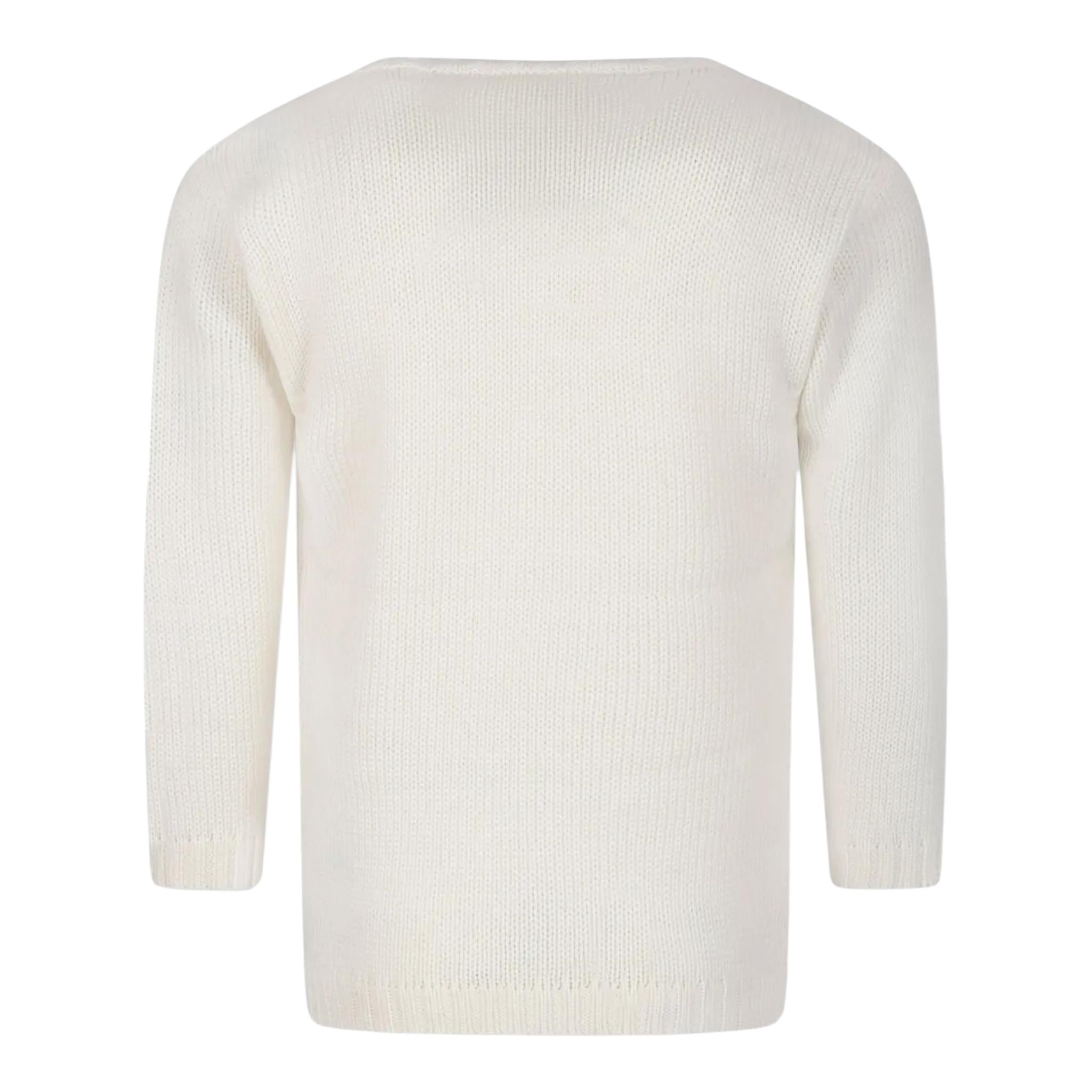 LA STUPENDERIA maglia tinta unita con stampa Panna per Neonato WCPL21N PANNA LA STUPENDERIA 