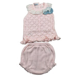 Juliana Completo 2 Pezzi Maglia-Culotte Tinta Unita per Neonata 25075 ROSA JULIANA 