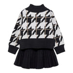 ABEL & LULA completo 2 pezzi maglia-gonna Nero per Bambina 5547X NERO ABEL & LULA 