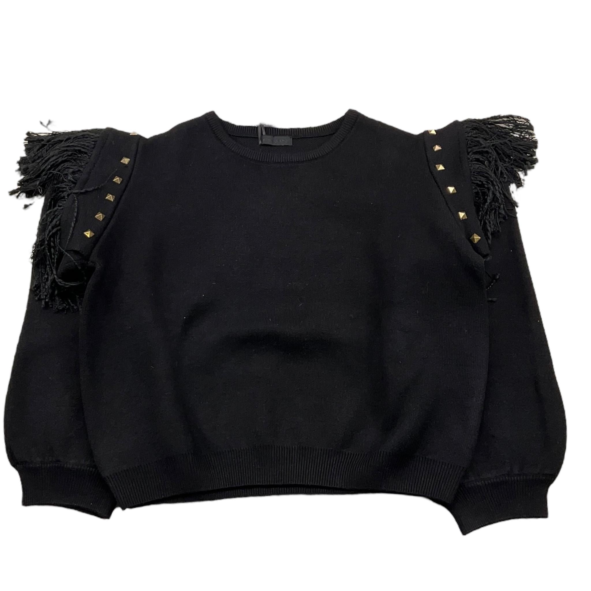 FUN & FUN maglia girocollo tinta unita con frange Nero per Bambina FNJSW15854 NERO FUN & FUN 