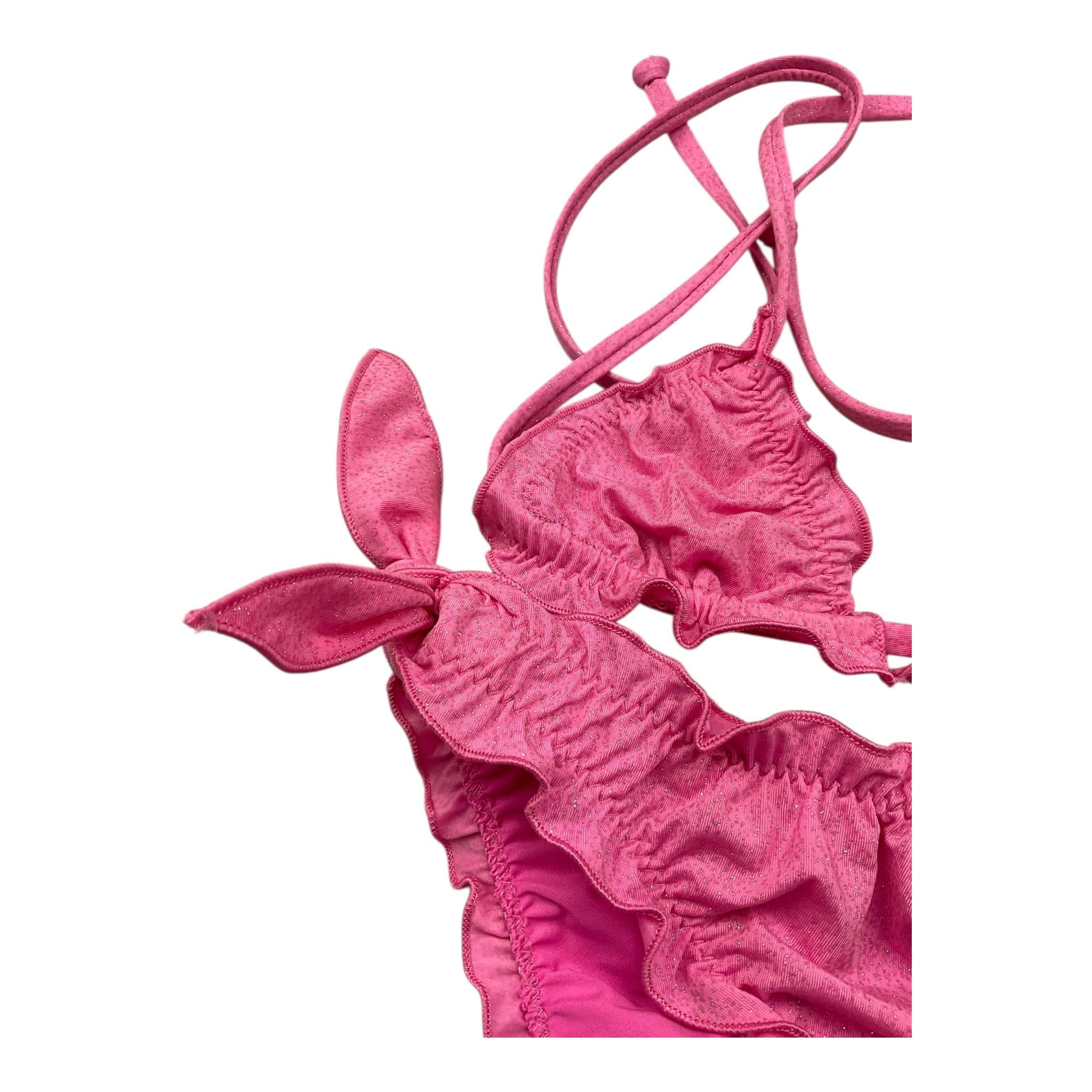 Island Coco Costume 2 Pezzi Triangolo-Mutandina per Bambina ICJ8911 ROSA ISLAND COCO 