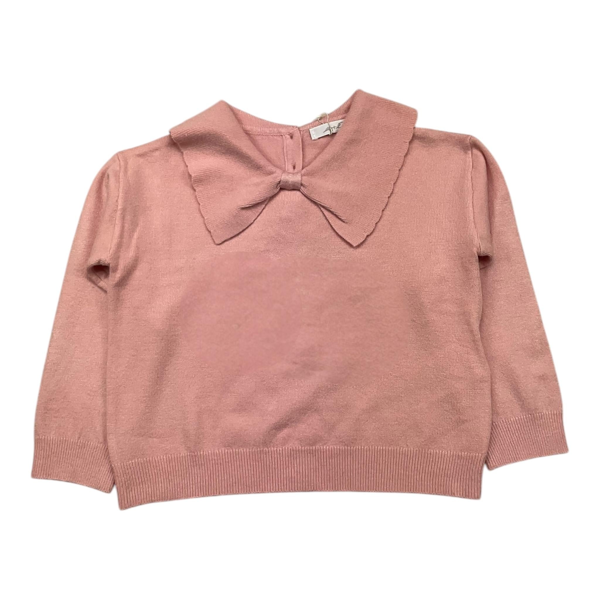 U+è BY MISS GRANT maglia tinta unita con colletto Rosa per Bambina UE1047 ROSA U+è BY MISS GRANT 